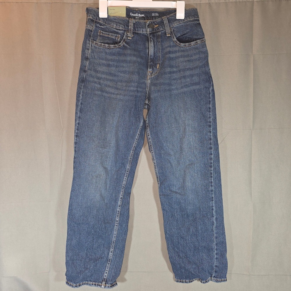 Goodfellow & Co Mens Relaxed Fit Total Flex Straight Leg Jeans Blue 30x30 NEW
